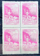 C 247 Brazil Stamp National Congress Of Priestly Vocations Religion 1949 Block Of 4 - Unused Stamps