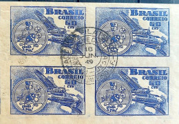 C 246 Brazil Stamp Brazilian Air Force In Italy Military Aircraft Senta A Pua 1949 Block Of 4 CPD RJ - Ungebraucht