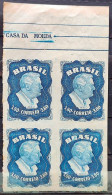 A 73 Brazil Stamp President Roosevelt United States 1949 Block Of 4 CMB Vignette - Unused Stamps