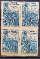 A 72 Brazil Stamp 4 Centenary Salvador General Government Indian 1949 Block Of 4 1 - Neufs