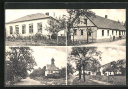 AK Sudislav N. O., Strassenpartie Mit Kirche, Ortspartie, Gebäudeansichten  - Czech Republic