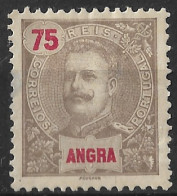 Angra – 1898 King Carlos 75 Réis Mint Stamp - Angra