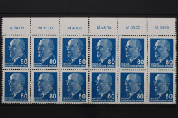 DDR, MiNr. 1331, Zwölferblock, Oberrand M, Postfrisch - Unused Stamps