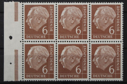 Deutschland (BRD), MiNr. 180 X, 6er Block, Li. Rand, Postfrisch - Ongebruikt