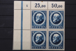 Bayern, MiNr. 107 I A, 4er Block, Ecke Links Oben, Postfrisch - Neufs
