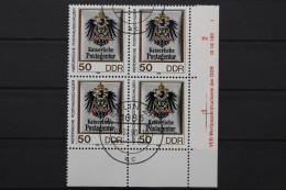 DDR, MiNr. 3304, Viererblock, Ecke Rechts Unten, DV 1, EST - Autres & Non Classés