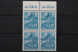 DDR, MiNr. 421, Viererblock, Oberrand 24,00/32,00, Postfrisch - Neufs