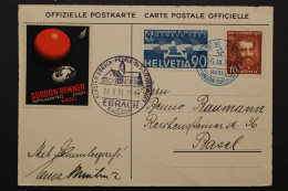 Schweiz, MiNr. 258 Auf G. Bennett Ballon Karte, 1932 - Autres & Non Classés