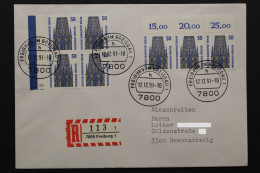 Berlin, MiNr. 794 A, Viererblock + Dreierstreifen OR Auf R-Brief - Covers & Documents