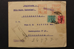 Brasilien, R-Brief 1931 Mit Freistempler & Marken Nach Flensburg - Autres & Non Classés
