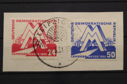 DDR, MiNr. 282-283, SST Leipzig, Briefstück - Used Stamps