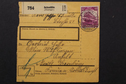 Deutsches Reich, MiNr. 583 Auf Paketkarte - Lettres & Documents