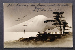 Japan, Vulkan, Dekorative Karte 1907 Nach Hannover Gelaufen - Other & Unclassified