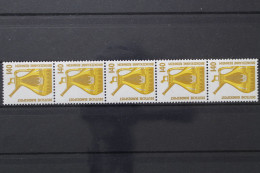Deutschland, MiNr. 1401, Fünferstreifen M. Zählnummer, Postfrisch - Roulettes