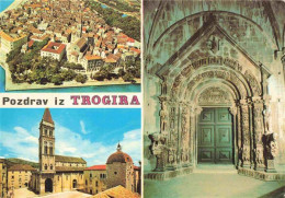 73980910 Trogir_Trau_Croatia Altstadt Luftaufnahme Stadtplatz Portal Der Kathedr - Kroatien