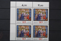 Deutschland, MiNr. 1032, Viererblock, Ecke Links Oben, Postfrisch - Neufs