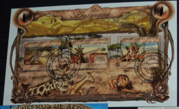 GUINEA 2013, Giraffes, Animals, Fauna, Mi #9829-32, Miniature Sheet, Used - Girafes