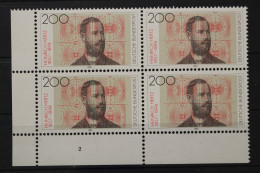 Deutschland, MiNr. 1710, 4er Block, Ecke Li. U. FN 2, Postfrisch - Neufs