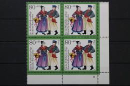 Deutschland, MiNr. 1696, 4er Block, Ecke Re. U. FN 2, Postfrisch - Unused Stamps