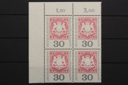 Deutschland, MiNr. 601, Viererblock, Ecke Links Oben, Postfrisch - Unused Stamps