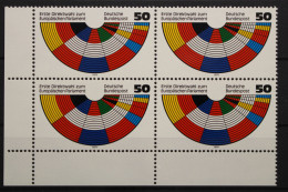 Deutschland, MiNr. 1002, Viererblock, Ecke Li. Unten, Postfrisch - Unused Stamps