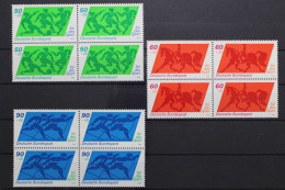 Deutschland (BRD), MiNr. 1046-1048, Viererblöcke, Postfrisch - Unused Stamps