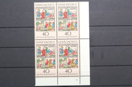 Deutschland, MiNr. 877, 4er Block Ecke Re. Unten FN 1, Postfrisch - Unused Stamps