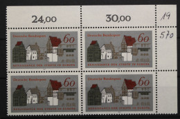 Deutschland, MiNr. 1084, Viererblock, Ecke Re. Oben, Postfrisch - Unused Stamps