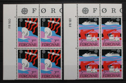 Färöer, MiNr. 166-167, Viererblöcke, Ecken Links Oben, Postfrisch - Faroe Islands