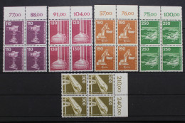 Deutschland, MiNr. 1134-1138, Viererblöcke, Oberrand, Postfrisch - Unused Stamps