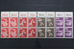 Deutschland, MiNr. 990-994, Viererblock, Oberrand, Postfrisch - Unused Stamps