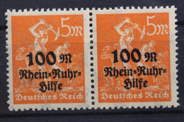 Deutsches Reich, MiNr. 258 PLF VIII, Paar, Postfrisch, Geprüft Infla - Errors & Oddities