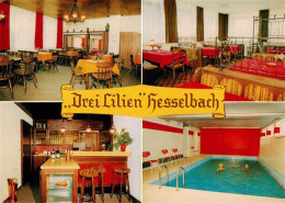 73910027 Hesselbach Odenwald Gasthaus Pension Drei Lilien Mit Hallenbad Gastraeu - Autres & Non Classés