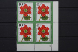 Deutschland, MiNr. 824 Viererblock, Ecke Re. U., FN 2, Postfrisch - Unused Stamps