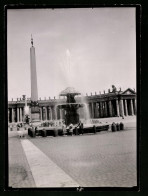 Foto Unbekannter Fotograf, Ansicht Rom - Roma, Petersplatz Mit Brunnen Und Obelisk  - Plaatsen