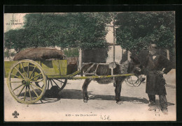 AK Un Charbonnier, Kohlenhändler Mit Eselgespann  - Donkeys