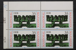 DDR, MiNr. 2538, Viererblock, Ecke Links Oben, Postfrisch - Autres & Non Classés