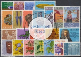 Schweiz, MiNr. 1046-1068, Jahrgang 1975, Gestempelt - Autres & Non Classés