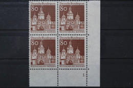 Deutschland, MiNr. 498 Viererblock, Ecke Re. U., FN 1, Postfrisch - Andere & Zonder Classificatie