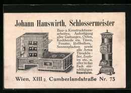 AK Wien, Schlossermeister Johann Hauswirth, Cumberlandstrasse 73  - Otros & Sin Clasificación