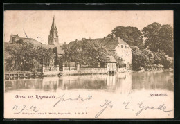 AK Regenwalde, Regaansicht Mit Kirchturm  - Pommern