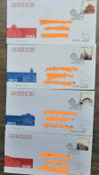 China Cover 2008 Olympic Games Beijing To London (jointly Issued By China And The United Kingdom)，4 Covers - Enveloppes
