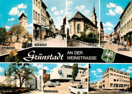 73870058 Gruenstadt Kath Kirche Hauptstrasse Ev Kirche Stadthalle Luitpoldplatz  - Gruenstadt