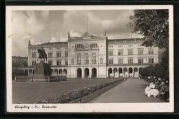 AK Königsberg I. Pr., Universität Mit Denkmal  - Ostpreussen