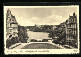 AK Königsberg I. Pr., Schlossteich Vom Schloss  - Ostpreussen