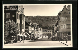 AK Ebingen, Bahnhofstrasse Mit Geschäften  - Sonstige & Ohne Zuordnung