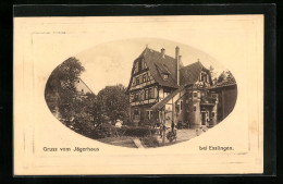 Präge-AK Esslingen, Restaurant Jägerhaus  - Esslingen