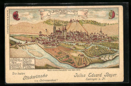 Lithographie Esslingen, Ortsansicht Nach Altem Gemälde  - Esslingen