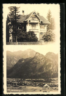 Foto-AK Oberammergau, Hotel-Pension 1938 Und Ortsansicht  - Oberammergau