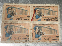 VIET NAM Stamps PRINT ERROR Block 4-1983-(50xu-no430 Tem In Lõi- IN Let Hang Rang-)4-STAMPS-vyre Rare - Vietnam